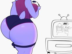 Rule 34 | 1girl, animated, animated gif, ass, ass focus, ass shake, bouncing breasts, breasts, capdocks, curvy, from behind, furry, furry female, goat girl, highres, huge ass, huge breasts, jiggle, ring fit adventure, shorts, solo, tail, thick thighs, thighs, toriel, undertale, wide hips