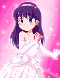 Rule 34 | 1girl, blue eyes, child, himitsu no akko-chan, kagami atsuko, purple hair