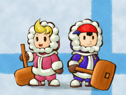 Rule 34 | child, cosplay, hammer, ice climber, ice climbers, image sample, lucas (mother 3), mallet, mother (game), mother 2, mother 3, ness (mother 2), nintendo, parka, pixiv sample, ray k, resized, super smash bros.