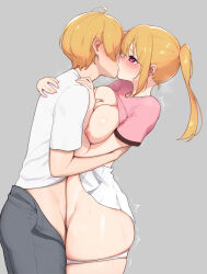Rule 34 | 1boy, 1girl, absurdres, ahoge, blonde hair, blush, breasts, brother and sister, clothes lift, clothes pull, ear blush, grabbing, grabbing another&#039;s breast, grey background, hetero, highres, hoshino aquamarine, hoshino ruby, houkago shounen, hug, incest, kiss, large breasts, nipples, oshi no ko, panties, pants, pants pull, panty pull, pink shirt, ponytail, profile, red eyes, sex, shirt, shirt lift, siblings, simple background, skindentation, skirt, skirt lift, standing, standing missionary, standing sex, star-shaped pupils, star (symbol), sweatdrop, symbol-shaped pupils, trembling, twincest, twins, underwear, white shirt