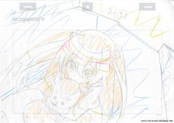 Rule 34 | 10s, commentary, himeki chifuyu, inou-battle wa nichijou-kei no naka de, key frame, long hair, official art, partially colored, production art, production note, sketch, solo, squirrel, toy, trigger (company), twintails, white background
