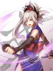 Rule 34 | dress, fate/grand order, fate (series), highres, long hair, miyamoto musashi (fate), pink hair, warrior, weapon