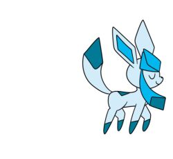 Rule 34 | blue hair, closed eyes, closed mouth, creatures (company), dancing, game freak, gen 4 pokemon, glaceon, long hair, nintendo, no humans, pokemon, pokemon (creature), robosylveon, sidelocks, smile, source request, white background
