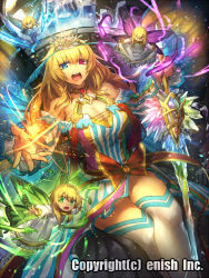 Rule 34 | 1girl, ass, bare shoulders, blue eyes, breasts, butterfly wings, character request, cleavage, crystal sword, curtsey, dragon tactics, dress, fairy, foreshortening, heterochromia, insect wings, large breasts, long hair, long sleeves, looking at viewer, melon22, multicolored clothes, multicolored dress, off shoulder, official art, open mouth, original, reaching, reaching towards viewer, red eyes, sidelocks, sitting, sword, thighhighs, tiara, weapon, white thighhighs, wings
