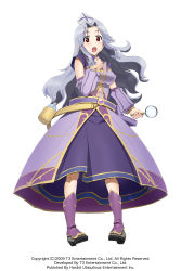 Rule 34 | 1girl, arksign, belt, boots, bottle, detached sleeves, dress, full body, grey (arksign), hand on own chest, hand on own hip, hat, highres, kimura shigetaka, light purple hair, long hair, magnifying glass, official art, open mouth, pigeon-toed, pouch, red eyes, simple background, solo, surprised, wavy hair, white background
