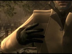 Rule 34 | 3d, animated, animated gif, beard, big boss, eyepatch, facial hair, lowres, male focus, metal gear (series), metal gear solid, metal gear solid 4: guns of the patriots, salute, white hair