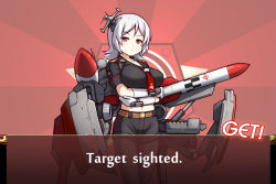 Rule 34 | 10s, 1girl, command and conquer, command and conquer: red alert 2, english text, gloves, hammer and sickle, kantai collection, langbazi, md5 mismatch, mecha musume, midriff, military, military uniform, military vehicle, missile, pantyhose, personification, red eyes, ship, shorts, silver hair, solo, soviet, uniform, warship, watercraft