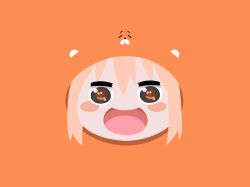 Rule 34 | 10s, 1girl, absurdres, blush, doma umaru, highres, himouto! umaru-chan, looking at viewer, minimalist, open mouth, smile