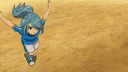 Rule 34 | action, animated, animated gif, ball, blue hair, gouin (character), hair over one eye, inazuma eleven, inazuma eleven (series), kazemaru ichirouta, lowres, male focus, running, soccer ball, wind
