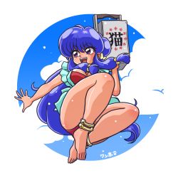 Rule 34 | anklet, bikini, breasts, cleavage, jewelry, open mouth, ranma 1/2, shampoo (ranma 1/2), swimsuit, thighs, wanta (futoshi)
