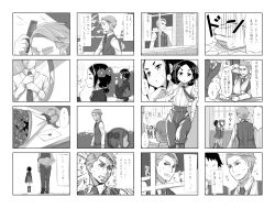 Rule 34 | !, !!, 3boys, 4girls, 4koma, animal, animal on hand, arm sling, baakurou, beatrice (princess principal), blush, boots, bouquet, brick wall, brushing hair, bug, butterfly, butterfly on hand, clenched teeth, collared shirt, comb, comic, emphasis lines, envelope, faceless, faceless female, faceless male, flower, forehead, greyscale, hair flower, hair ornament, highres, holding, holding bouquet, holding comb, insect, japanese clothes, kimono, knee boots, long sleeves, mirror, monochrome, multiple 4koma, multiple boys, multiple girls, necktie, pants, parted bangs, parted lips, princess principal, shirt, skirt, sweat, teeth, toudou chise, translation request, v-shaped eyebrows, vest, wide sleeves, window