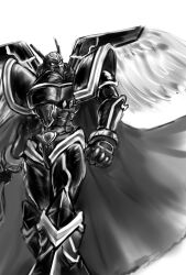 Rule 34 | 1other, alphamon, armor, cape, digimon, digimon (creature), highres, other focus, solo
