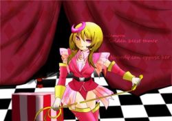 Rule 34 | 10s, blonde hair, boots, cardfight!! vanguard, chess board, detached sleeves, frills, gloves, golden beast tamer, hair ornament, leotard, looking at viewer, lowres, pale moon, pink eyes, short hair, thigh boots, thighhighs, whip