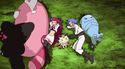 Rule 34 | animated, animated gif, bewear, creatures (company), game freak, gen 1 pokemon, gen 2 pokemon, gen 7 pokemon, james (pokemon), jessie (pokemon), meowth, nintendo, pokemon, pokemon (anime), pokemon (creature), pokemon sm, pokemon sm (anime), sleeping, wobbuffet