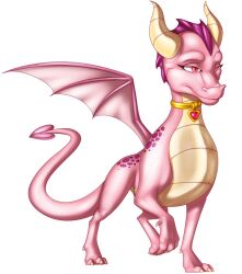 Rule 34 | colored skin, dragon, dragon horns, dragon tail, dragon wings, dragonoficeandfire, ember the dragon, horns, pink eyes, pink skin, spyro (series), tail, the legend of spyro, wings