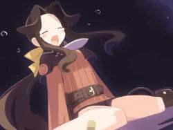 Rule 34 | 1girl, :o, belt, boots, brown footwear, buckle, castille, castille (phantom brave), dutch angle, closed eyes, full body, harada takehito, injury, knee boots, long sleeves, nippon ichi, open mouth, phantom brave, phantom kingdom, ribbed sweater, sitting, solo, sweater, tears, wariza, wince