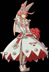 Rule 34 | 1girl, 20s, 3d, ahoge, animal ears, animated, animated gif, arc system works, belt, black background, bouncing, bouncing breasts, bouquet, breasts, bridal gauntlets, bridal veil, bride, cleavage, cleavage cutout, clothing cutout, clover, dress, earrings, elphelt valentine, fake animal ears, female focus, fighting stance, flower, four-leaf clover, gloves, green eyes, guilty gear, guilty gear xrd, hairband, high heels, idle animation, jewelry, large breasts, looping animation, multicolored clothes, multicolored dress, multicolored gloves, multiple belts, pendant, pink hair, pink ribbon, rabbit ears, red belt, red dress, red flower, red garter belt, red gloves, red hair, red rose, ribbon, rose, shoes, short hair, simple background, solo, spikes, standing, staring, veil, wedding dress, white dress, white gloves, white legwear