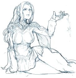 Rule 34 | 1girl, alternate costume, breasts, capelet, dress, figure skater, figure skating, fur trim, gloves, kolin, large breasts, lips, long hair, lying, monochrome, on side, parted lips, simple background, sketch, smile, solo, street fighter, street fighter v, sus304308, thick thighs, thighs, white background, wide hips