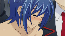 Rule 34 | 10s, 1boy, blue hair, blush, cardfight!! vanguard, male focus, nude filter, sendou aichi, topless male, solo, third-party edit