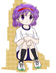 Rule 34 | 1990s (style), akazukin chacha, purple hair, sitting, tagme, yakko