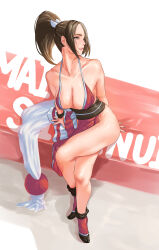 Rule 34 | 1girl, absurdres, breasts, fatal fury, highres, large breasts, long hair, ponytail, shiranui mai, solo