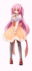Rule 34 | 1girl, absurdres, bad id, bad pixiv id, dress, full body, highres, leanbox, long hair, original, pantyhose, pink hair, red eyes, sasakura momiji, school uniform, shoes, solo, transparent background, twintails, two side up, very long hair