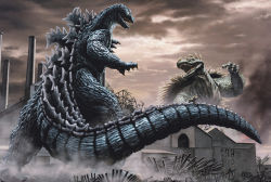Rule 34 | anguirus, battle, dinosaur, giant, giant monster, godzilla, godzilla (series), godzilla raids again, kaida yuji, kaijuu, monster, toho