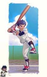 Rule 34 | 1boy, absurdres, baseball, baseball bat, baseball jersey, baseball uniform, blouse, character request, chibi, chibi inset, child, commentary request, copyright request, from side, highres, holding, holding baseball bat, jersey, male focus, shirt, solo, sportswear, tagme, uniform, white shirt, zxanzai