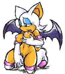 Rule 34 | 1girl, animal ears, bat wings, breasts, female masturbation, furry, furry female, gloves, lowres, masturbation, nipples, pussy, rouge the bat, smile, solo, sonic (series), uncensored, wings