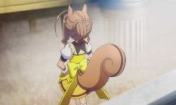 Rule 34 | 10s, 1girl, animal ears, animated, animated gif, brown hair, dog days, kuberu e pastillage, lowres, screencap, solo, squirrel ears, squirrel tail, tail, tail wagging