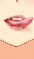 Rule 34 | 1girl, animated, animated gif, blush, close-up, kabeu mariko, licking, long tongue, original, saliva, solo, tongue, tongue out