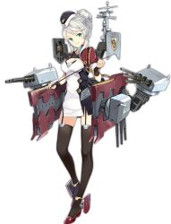 Rule 34 | 1girl, :d, aiguillette, arms behind head, azur lane, black hat, black thighhighs, blue eyes, breasts, cropped jacket, dress, eyebrows, full body, hao (patinnko), hat, jacket, konigsberg (azur lane), leg up, military, military uniform, official art, open mouth, red footwear, red jacket, rigging, shoes, short dress, short hair, short sleeves, small breasts, smile, solo, standing, standing on one leg, tachi-e, teeth, thighhighs, tongue, transparent background, uniform, white hair, zettai ryouiki