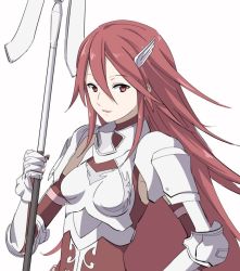 Rule 34 | 1girl, armor, armored dress, artist request, cordelia (fire emblem), elbow gloves, fire emblem, fire emblem awakening, fire emblem heroes, gauntlets, gloves, long hair, nintendo, polearm, red eyes, red hair, smile, solo, spear, tagme, very long hair, weapon