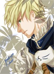 Rule 34 | 1boy, armor, arthur pendragon (fate), blonde hair, fate/prototype, fate (series), green eyes, male focus, nachi jd, simple background, solo
