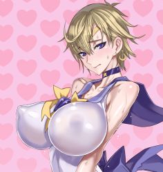 Rule 34 | 1girl, animated, animated gif, armpits, arms up, bishoujo senshi sailor moon, blonde hair, blush, bodysuit, breasts, breasts out, choker, earrings, gloves, heart, highres, honjou raita, impossible clothes, jewelry, large breasts, looking at viewer, nipples, purple eyes, ribbon, sailor uniform, sailor uranus, see-through, see-through shirt, shiny clothes, shiny skin, short hair, skindentation, skirt, slideshow, solo, standing, star (symbol), star choker, sweat, sweatdrop, ten&#039;ou haruka, text box, tiara, tongue, tongue out, translation request
