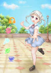 Rule 34 | 1girl, absurdres, arashi chisato, artist name, artist request, bare legs, belt, black socks, blue sky, blush, bow, bowtie, breasts, brown footwear, buttons, cloud, collared shirt, day, double bun, dress, dress shirt, female focus, floating hair, full body, grey belt, grey shirt, grey skirt, hair bun, hair tie, highres, long hair, long sleeves, looking at viewer, love live!, love live! superstar!!, miniskirt, nail, nail polish, neck ribbon, o-ring, o-ring belt, outdoors, parted lips, pink nails, plaid, plaid skirt, pleated, pleated skirt, reaching, reaching towards viewer, red bow, red eyes, red ribbon, ribbon, school uniform, shirt, shoes, skirt, sky, small breasts, smile, socks, solo, standing, standing on one leg, tree, twintails, wavy hair, white hair, white shirt, wing collar, yuigaoka school uniform