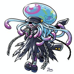 Rule 34 | 1girl, banchou, delinquent, digimon, female focus, jellyfish, jellyfish girl, jellymon, monster girl, original, solo, tentacle hair, tentacles