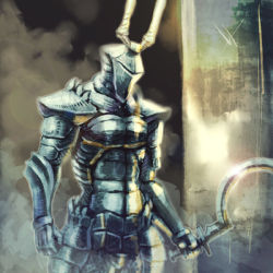 Rule 34 | 1boy, armor, demon&#039;s souls, from software, helmet, male focus, non-web source, shotel, solo, sword, weapon, yurt the silent chief