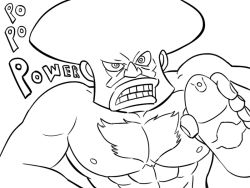 Rule 34 | 10s, 1boy, abs, afro, bad id, bb (baalbuddy), chest hair, garterbelt (psg), greyscale, inactive account, lineart, male focus, meme, monochrome, muscular, old spice, panty &amp; stocking with garterbelt, solo, spray can, teeth