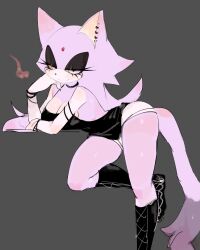 Rule 34 | 1girl, animal ears, black camisole, black footwear, blaze the cat, boots, bracelet, camisole, cat ears, cat tail, earrings, eyelashes, fireball, highres, jewelry, multiple earrings, shorts, sonic (series), tail, usa37107692, white shorts