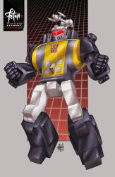 Rule 34 | 2013, bombshell (transformers), dated, decepticon, deviantart username, franciscoetchart, full body, glowing, glowing eyes, insignia, mecha, red eyes, robot, science fiction, signature, transformers