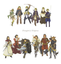 Rule 34 | 2boys, alternate costume, apron, arisen (dragon&#039;s dogma), armor, bad id, bad pixiv id, black hair, boots, bow (weapon), brown hair, bubble skirt, cape, crossdressing, dagger, dragon&#039;s dogma, dragon&#039;s dogma (series), enmaided, facial hair, faruode, fur cape, fur collar, garrison cap, glasses, gloves, goatee, greaves, hat, knee boots, knee pads, knife, leg warmers, long coat, maid, maid apron, mask, multiple boys, pawn (dragon&#039;s dogma), quiver, rapier, reverse grip, shield, shorts, skirt, staff, sword, waist apron, war hammer, warhammer, weapon