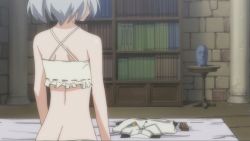 Rule 34 | 00s, 1girl, all fours, animated, animated gif, ass, butt crack, grey hair, panties, sanya v. litvyak, short hair, solo, strike witches, underwear, world witches series