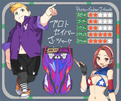 1boy 1girl bakusou_kyoudai_let&#039;s_&amp;_go!! blonde_hair breasts child mini_4wd popqn