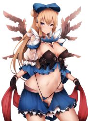Rule 34 | + +, 1girl, bad id, bad pixiv id, black gloves, bloom, blue bow, blue eyes, blue panties, blue skirt, blush, bow, breasts, bustier, choker, cleavage, closed mouth, clothing cutout, cowboy shot, double bun, earrings, gloves, gluteal fold, groin, hair bow, highleg, highleg panties, highres, jewelry, long hair, looking at viewer, mechanical wings, medium breasts, navel, open clothes, open skirt, original, panties, petticoat, shoulder cutout, sideboob, sidelocks, skirt, smile, snm (sunimi), solo, stomach, string panties, symbol-shaped pupils, underwear, white background, wings
