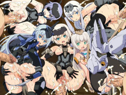 Rule 34 | 5boys, 5girls, architect, ass, baselard, breasts, censored, cum, cum in pussy, frame arms girl, gourai, jinrai (frame arms girl), lolita channel, multiple boys, multiple girls, nipples, open mouth, pussy, sex, spread legs, spread pussy, stylet, tagme, takahama, vaginal