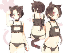 Rule 34 | 10s, 1boy, androgynous, animal ears, arm up, arms behind back, back, bad id, bad pixiv id, bare legs, bell, blush, bra, brown hair, cat boy, cat cutout, cat ear panties, cat ears, cat lingerie, cat tail, choker, cleavage cutout, closed mouth, clothing cutout, collarbone, cowboy shot, crossdressing, embarrassed, frilled bra, frills, from behind, gluteal fold, ikeya, jingle bell, kashuu kiyomitsu, legs, lingerie, long hair, looking at viewer, male focus, meme attire, multiple views, nail polish, navel, neck bell, nipple slip, nipples, panties, personification, ponytail, red eyes, red nails, ribbon, side-tie panties, simple background, sweatdrop, tail, thigh gap, touken ranbu, trap, tsurime, underwear, underwear only, white background