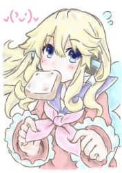 Rule 34 | 10s, 1girl, blonde hair, blue eyes, bread slice, food, food in mouth, hair ornament, histoire, long hair, lowres, mouth hold, neptune (series), skirt, solo, source request, toast, toast in mouth, twintails, wings