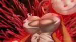 Rule 34 | 10s, 1girl, angry, animated, anime screenshot, areola slip, black background, breast expansion, breasts, glasses, glowing, glowing eyes, huge breasts, miniskirt, nipples, popped button, prison school, red eyes, school uniform, screaming, screencap, shiraki meiko, silver hair, simple background, skirt, solo, standing, thighhighs, torn clothes, video, wardrobe malfunction