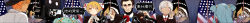 Rule 34 | 2boys, 4girls, abraham lincoln, acfun girl, american flag, backwards hat, bald eagle, baseball cap, bird, black eyes, black hair, black hat, black necktie, black suit, blonde hair, blue bow, blue hair, blush, bow, bun cover, camera, character request, chinese text, closed mouth, collared shirt, death, double bun, eagle, facing away, formal, green hair, hair between eyes, hair bun, hair ribbon, hands up, hat, heart, heart-shaped pupils, heart hands, highres, long hair, long image, long sleeves, looking at another, looking at viewer, microphone, multiple boys, multiple girls, neck ribbon, necktie, orange hair, original, out of frame, own hands clasped, own hands together, real life, red ribbon, ribbon, shirt, short eyebrows, short hair, smile, speech bubble, suit, sweatdrop, swept bangs, symbol-shaped pupils, thick eyebrows, translated, two side up, upper body, video camera, white hair, white shirt, wide image, yellow eyes